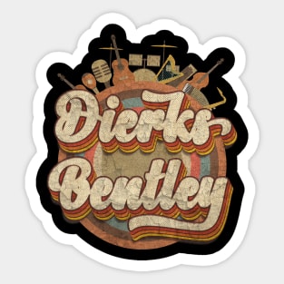 Tshirt Music Designs Vintage Retro - Dierks Bentley Sticker